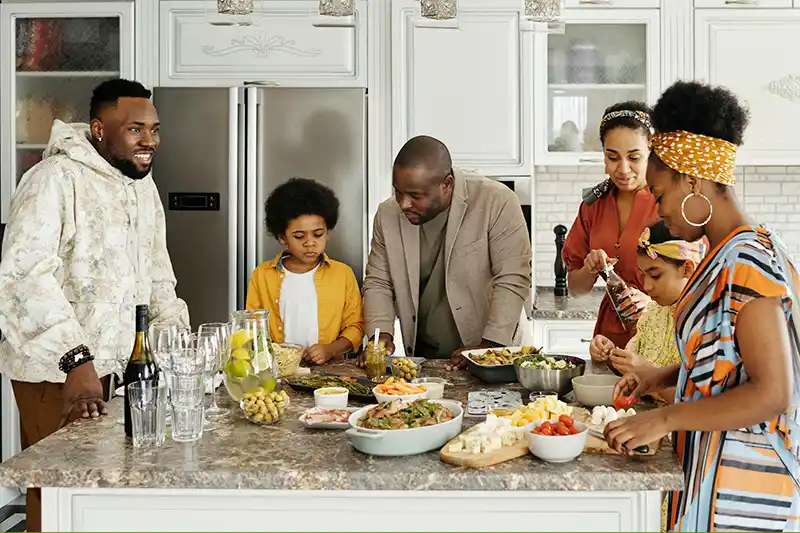 Family in Kitchen